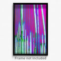 Pixel Art Poster - Wire Frame Glitchy Dreamscape (8 Bit Video Game Print)