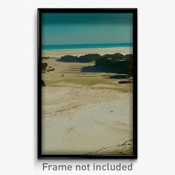 Pixel Art Poster - Grimy Beach (8 Bit Psychedelic Trippy Weird Video Game Print)