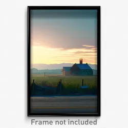 Pixel Art Poster - Deserted County (8 Bit Psychedelic Trippy Video Game Print)