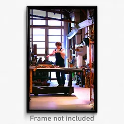 Pixel Art Poster - Homely Workshop (8 Bit Psychedelic Trippy Video Game Print)