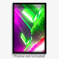 Pixel Art Poster - Green Sanctum (8 Bit Psychedelic Trippy Video Game Print)