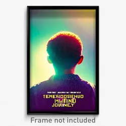 Pixel Art Poster - Tremendous Mind Journey (8 Bit Psychedelic Video Game Print)
