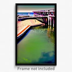 Pixel Art Poster - Stunning Pier (8 Bit Psychedelic Trippy Video Game Print)