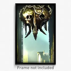 Pixel Art Poster - Unkempt Ossuary (8 Bit Psychedelic Trippy Video Game Print)
