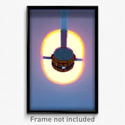 Pixel Art Poster - Round Chest (8 Bit Psychedelic Trippy Weird Video Game Print)