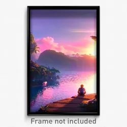 Pixel Art Poster - Puny Retreat (8 Bit Psychedelic Trippy Video Game Print)