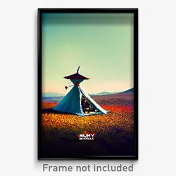 Pixel Art Poster - Mushy Bivouac (8 Bit Psychedelic Trippy Video Game Print)