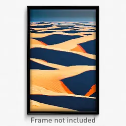 Pixel Art Poster - Novel Dunes (8 Bit Psychedelic Trippy Weird Video Game Print)