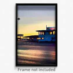 Pixel Art Poster - Distant Motel (8 Bit Psychedelic Trippy Video Game Print)