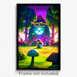 Pixel Art Poster - Mushy Commons (8 Bit Psychedelic Trippy Video Game Print)
