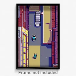 Pixel Art Poster - Ordinary Mews (8 Bit Psychedelic Trippy Video Game Print)