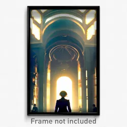 Pixel Art Poster - Captivating Well (8 Bit Psychedelic Trippy Video Game Print)