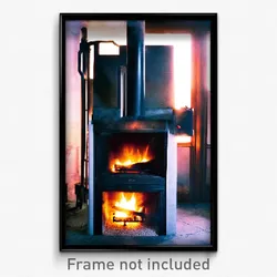 Pixel Art Poster - Neat Furnace (8 Bit Psychedelic Trippy Video Game Print)