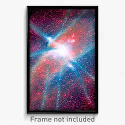 Pixel Art Poster - Angelic Nebula (8 Bit Psychedelic Trippy Video Game Print)