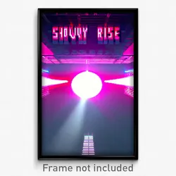 Pixel Art Poster - Showy Rise (8 Bit Psychedelic Trippy Weird Video Game Print)