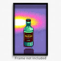Pixel Art Poster - Liquid Oubliette (8 Bit Psychedelic Trippy Video Game Print)