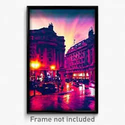 Pixel Art Poster - Wild London (8 Bit Psychedelic Trippy Weird Video Game Print)