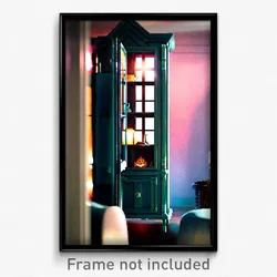 Pixel Art Poster - Frightening Hutch (8 Bit Psychedelic Trippy Video Game Print)