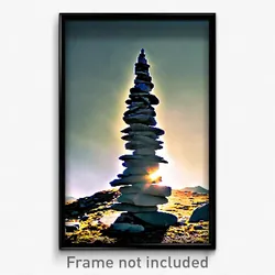 Pixel Art Poster - Meager Cairn (8 Bit Psychedelic Trippy Video Game Print)