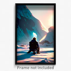 Pixel Art Poster - Arctic Ego Exploration (8 Bit Psychedelic Video Game Print)