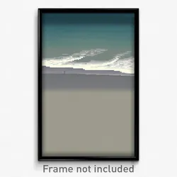 Pixel Art Poster - Gray Beach (8 Bit Psychedelic Trippy Weird Video Game Print)