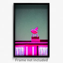 Pixel Art Poster - Pink Roost (8 Bit Psychedelic Trippy Weird Video Game Print)