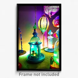 Pixel Art Poster - Whimsical Glass (8 Bit Psychedelic Trippy Video Game Print)