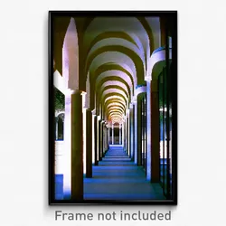 Pixel Art Poster - Squiggly Colonnade (8 Bit Psychedelic Video Game Print)