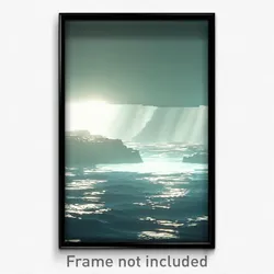 Pixel Art Poster - Cavernous Ocean (8 Bit Psychedelic Trippy Video Game Print)