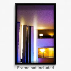 Pixel Art Poster - Simplistic Hotel (8 Bit Psychedelic Trippy Video Game Print)