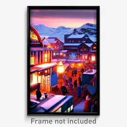 Pixel Art Poster - Arctic Bazaar (8 Bit Psychedelic Trippy Video Game Print)