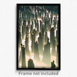 Pixel Art Poster - Deadly Boneyard (8 Bit Psychedelic Trippy Video Game Print)