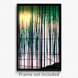 Pixel Art Poster - Complex Wire Frame Woods (8 Bit Psychedelic Video Game Print)