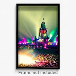 Pixel Art Poster - Unwelcoming Festival (8 Bit Psychedelic Video Game Print)