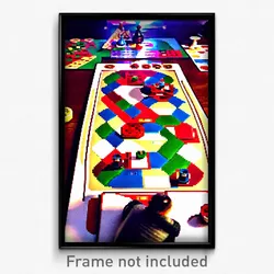 Pixel Art Poster - Admirable Board Game (8 Bit Psychedelic Video Game Print)