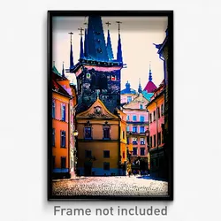 Pixel Art Poster - Worn Prague (8 Bit Psychedelic Trippy Weird Video Game Print)