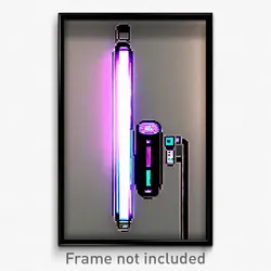 Pixel Art Poster - Digital Tube (8 Bit Psychedelic Trippy Video Game Print)