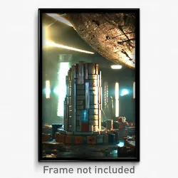 Pixel Art Poster - Plastic Stronghold (8 Bit Psychedelic Video Game Print)