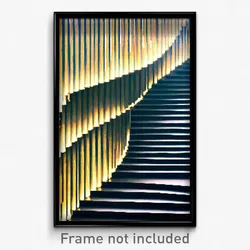 Pixel Art Poster - Wavy Stair (8 Bit Psychedelic Trippy Weird Video Game Print)