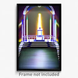 Pixel Art Poster - Peaceful Pulpit (8 Bit Psychedelic Trippy Video Game Print)