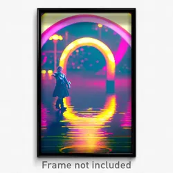 Pixel Art Poster - Swirly Mere (8 Bit Psychedelic Trippy Weird Video Game Print)