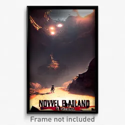 Pixel Art Poster - Novel Badland (8 Bit Psychedelic Trippy Video Game Print)