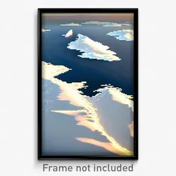 Pixel Art Poster - Arctic Archipelago (8 Bit Psychedelic Video Game Print)