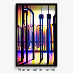 Pixel Art Poster - Modern Gallows (8 Bit Psychedelic Trippy Video Game Print)