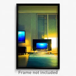 Pixel Art Poster - Electric Television (8 Bit Psychedelic Video Game Print)