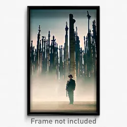 Pixel Art Poster - Tall Boneyard (8 Bit Psychedelic Trippy Video Game Print)