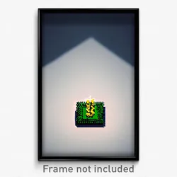 Pixel Art Poster - Square Spring (8 Bit Psychedelic Trippy Video Game Print)