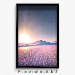 Pixel Art Poster - Flashy Snowfields (8 Bit Psychedelic Trippy Video Game Print)