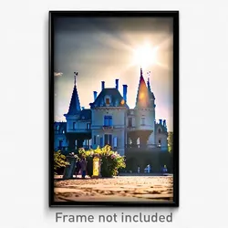 Pixel Art Poster - Wild Chateau (8 Bit Psychedelic Trippy Video Game Print)