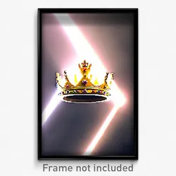 Pixel Art Poster - Acclaimed Crown (8 Bit Psychedelic Trippy Video Game Print)
